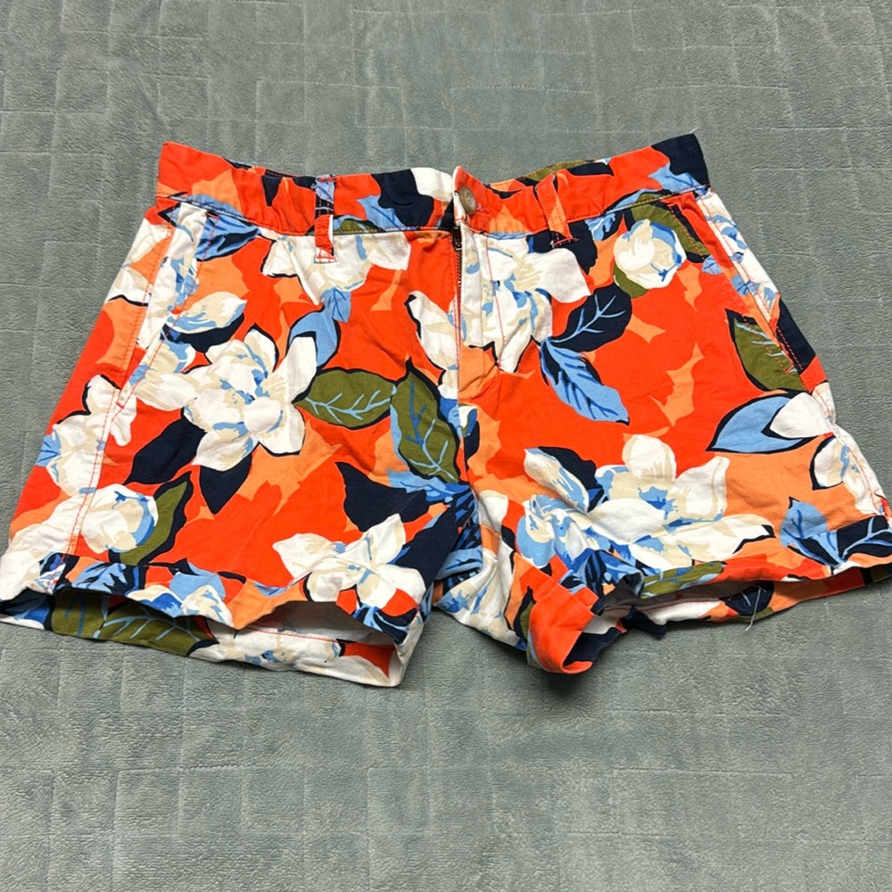 Gap Floral Tropical Girlfriend Shorts, 4 Inch Inseam, Size 2